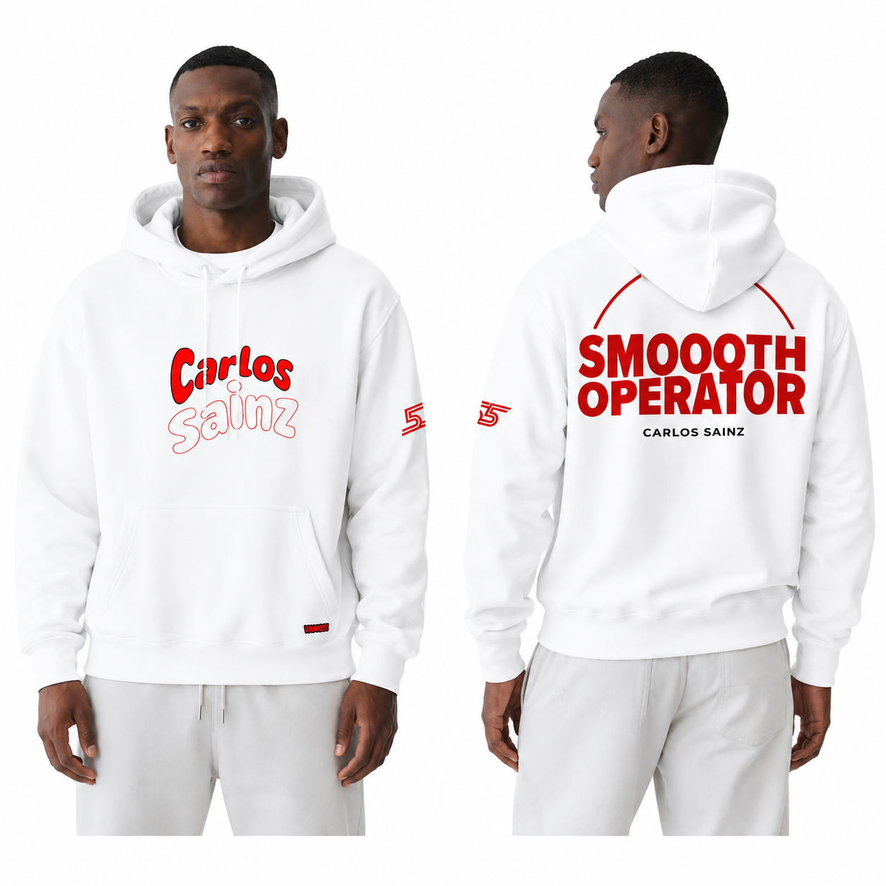 Motorsport Carlo Sainz White Hoodie
