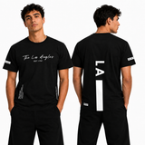 Rag Los Angels Black Half Sleeve T-Shirt