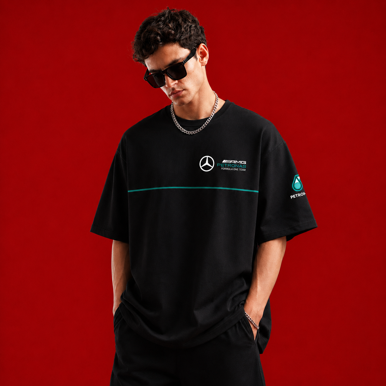 Benz High Density Black Oversized T-Shirt