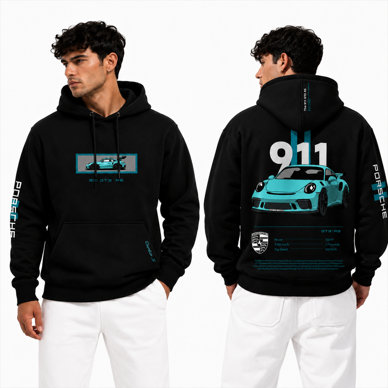 Porsche 911 Motorsport Black Hoodie