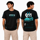 Porsche 911 Motorsport Black Half Sleeve T-Shirt