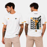 Lando Norris Motorsport White Half Sleeve T-Shirt