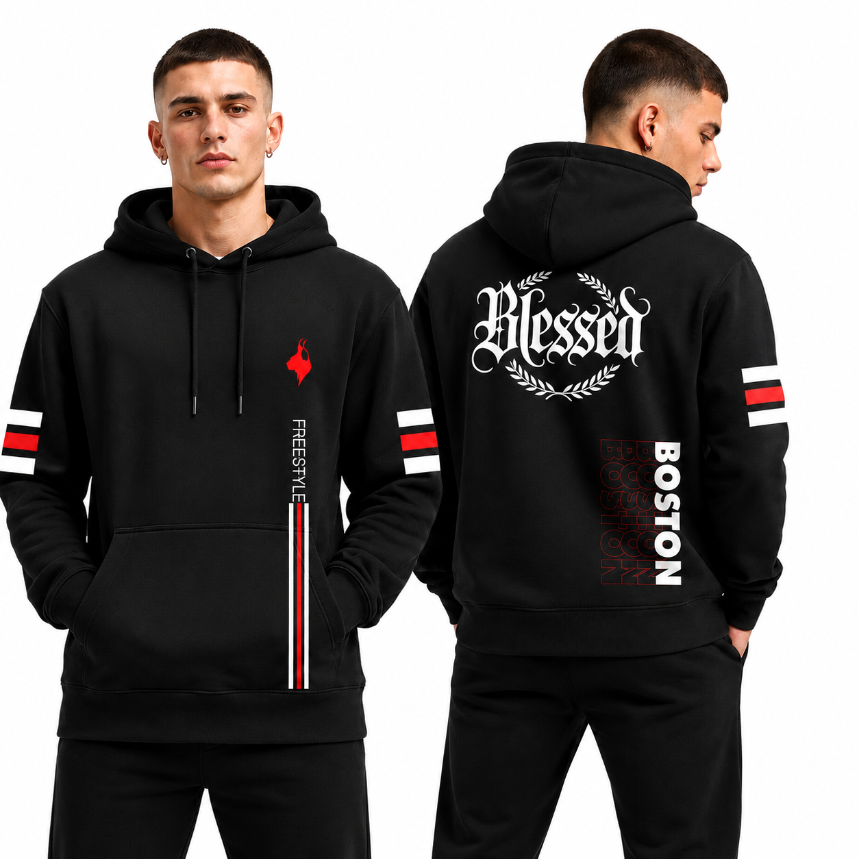 Rag Freestyle Black Hoodie