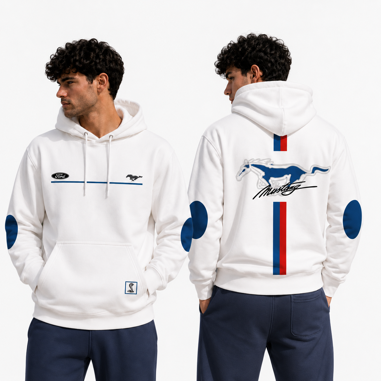 Rag Ford Motorsport White Hoodie