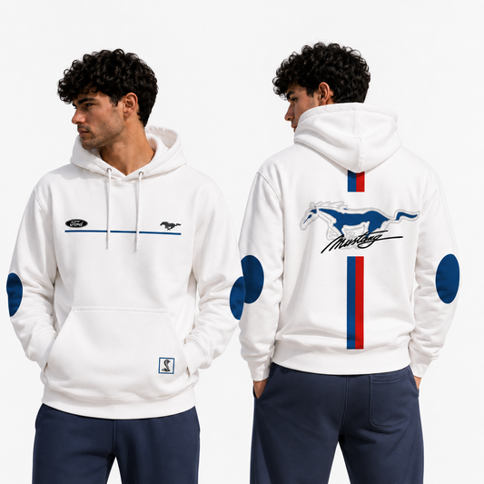 Rag Ford Motorsport White Hoodie