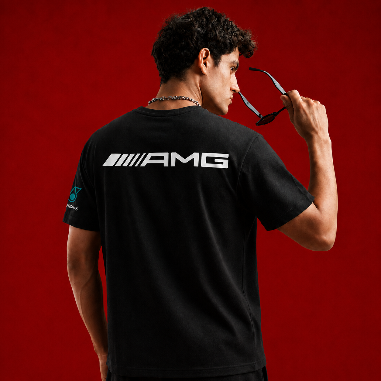 Benz High Density Black Half Sleeve T-Shirt