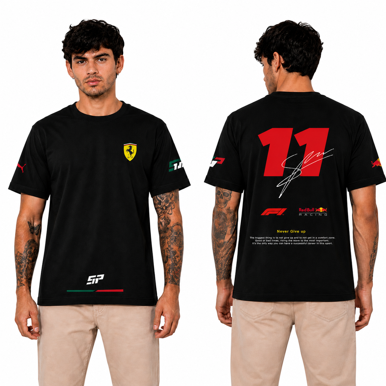 Red Ferrari Motorsport Half Sleeve T-Shirt