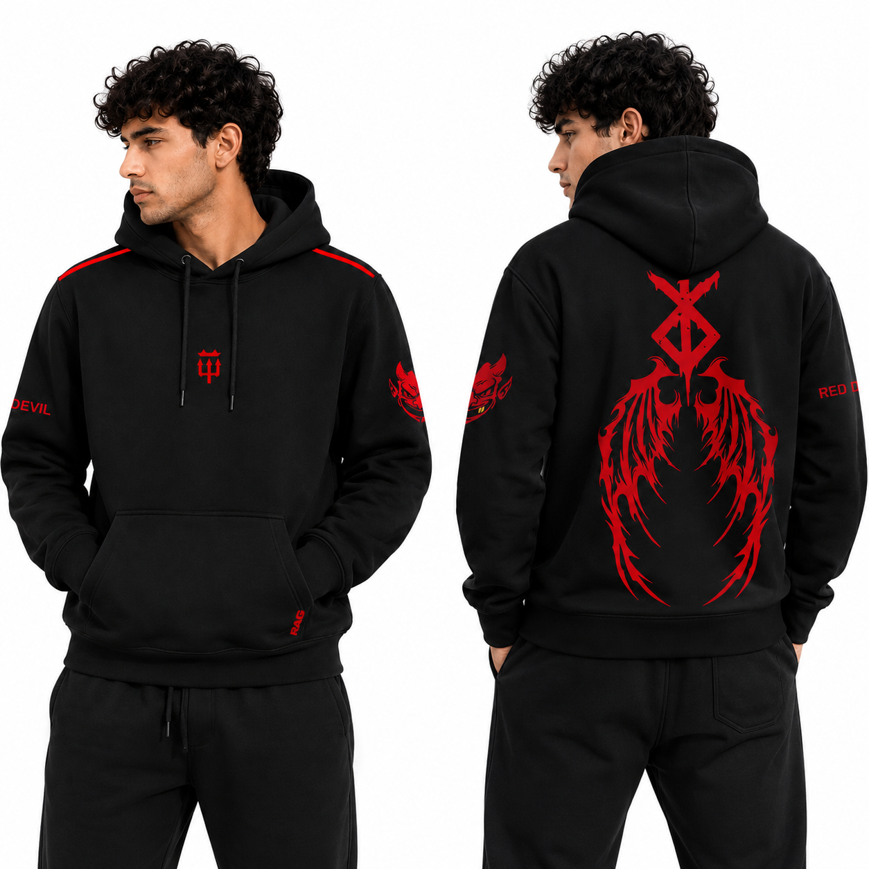 Rag Red Devil Black Hoodie