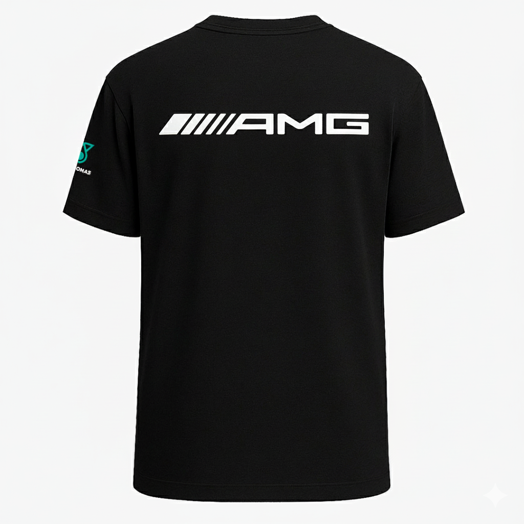 Benz High Density Black Half Sleeve T-Shirt