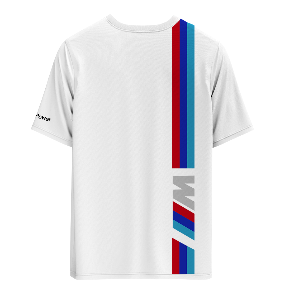 BMW High Density White Half Sleeve T-Shirt